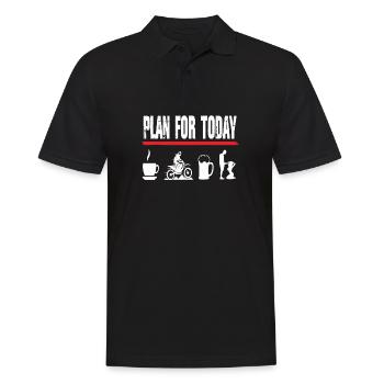 Motocross Plan for Today - Men's Polo Shirt - black - Front - Kai (181cm)
