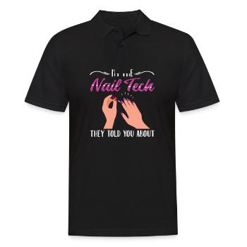 Je suis le Nail Tech ils vous ont parlé de Nail Studio - Polo Homme - noir - Devant - Kai (181cm)