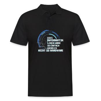 Das Informatiker Leben Informatiker Humor - Männer Poloshirt - Schwarz - Vorne - Kai (181cm)