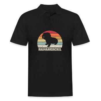 Teckel teckel tilleu chien de blaireau | Teckel aux cheveux rugueux - Polo Homme - noir - Devant - Kai (181cm)
