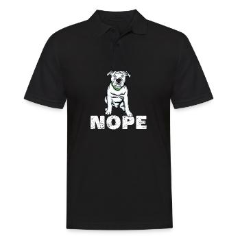 Nope American Bulldog canin - Polo Homme - noir - Devant - Kai (181cm)