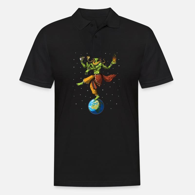 Alieno Shiva Dio indù - Polo da uomo - nero