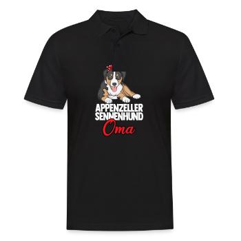 Appenzeller Sennenhund Dog Grandma Frauchen - Männer Poloshirt - Schwarz - Vorne - Kai (181cm)
