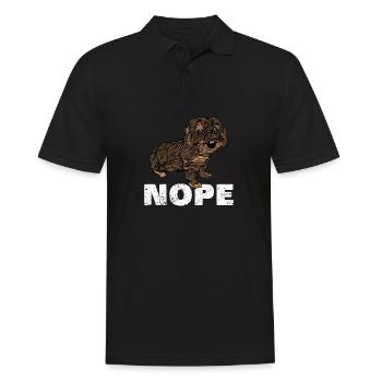 Nope Teckel teckel teckel - Polo Homme - noir - Devant - Kai (181cm)