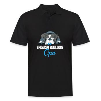 English Bulldog Dog Grandpa Herrchen - Männer Poloshirt - Schwarz - Vorne - Kai (181cm)