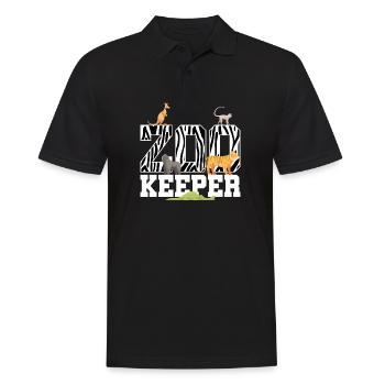 Zoo Keeper | African Savannah Animal Zoo Love - Men's Polo Shirt - black - Front - Kai (181cm)