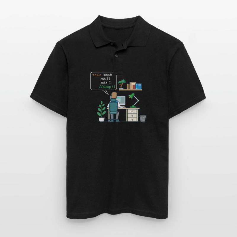 Eat Code Sleep | Funny Coder Programmeur Polo Homme