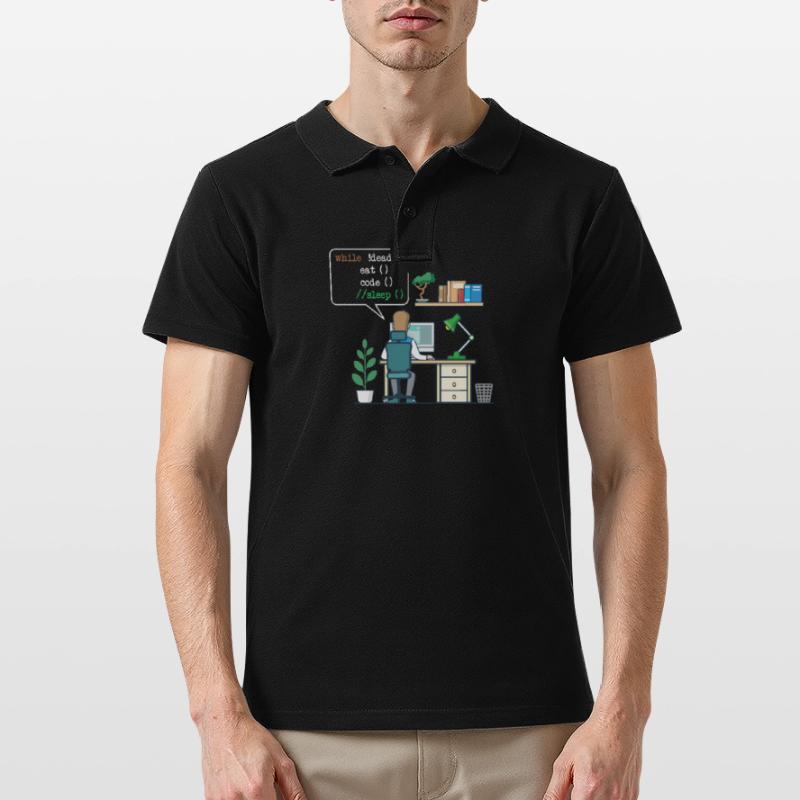 Eat Code Sleep | Funny Coder Programmierer Männer Poloshirt