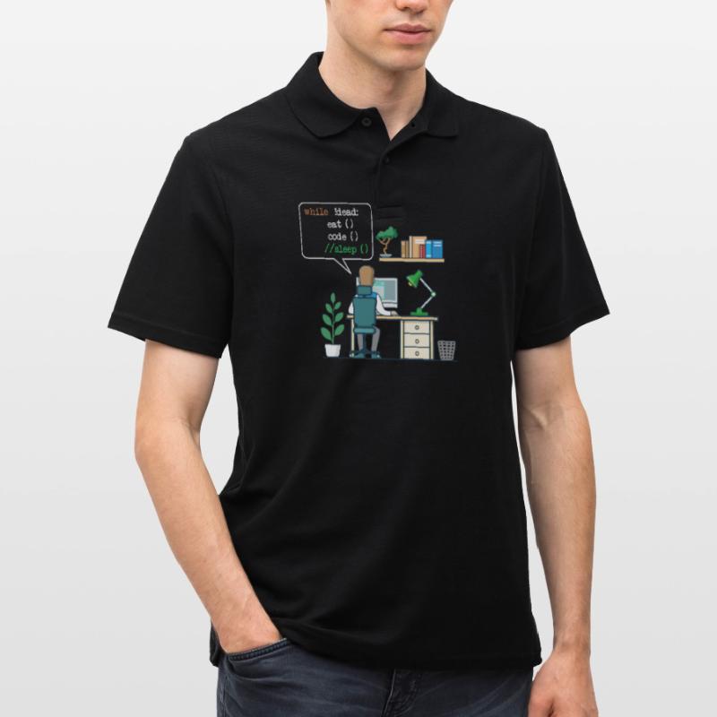 Eat Code Sleep | Funny Coder Programmer Men's Polo Shirt