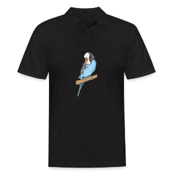 Budgerigar - Men's Polo Shirt - black - Front - Kai (181cm)