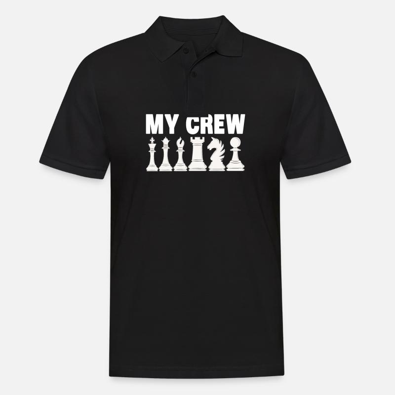 Schach Sprüche - Männer Poloshirt - Schwarz
