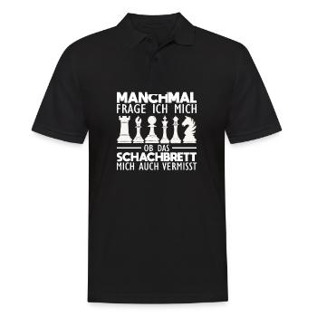 Schach Sprüche - Männer Poloshirt - Schwarz - Vorne - Kai (181cm)