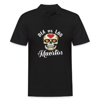 Dia De Los Muertos Day Of The Dead - Männer Poloshirt - Schwarz - Vorne - Kai (181cm)