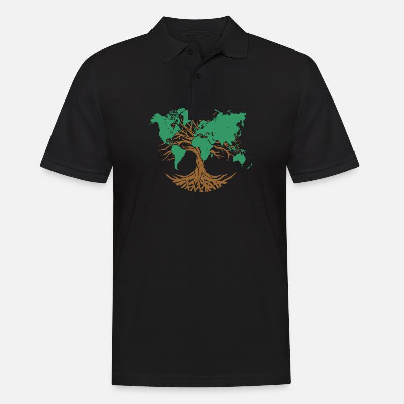 | de l’arbre de terre Protège la Terre Vie Durable - Polo Homme - noir