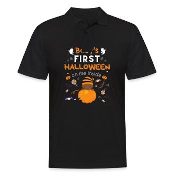 Baby's First Halloween On The Inside Pregnancy - Men's Polo Shirt - black - Front - Kai (181cm)