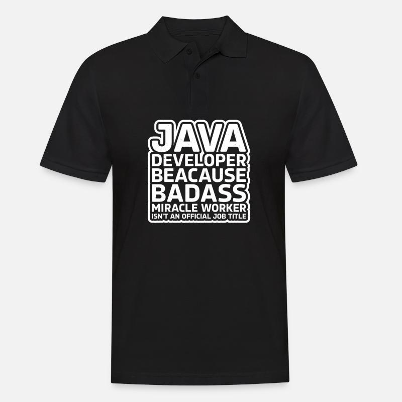 Java Developer Badass - Polo Homme - noir