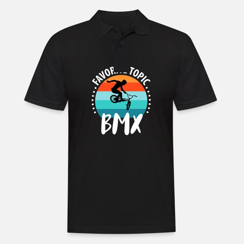 BMX - Männer Poloshirt - Schwarz
