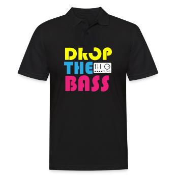 Drop the Bass Drum and Bass DJ Music - Men's Polo Shirt - black - Front - Kai (181cm)