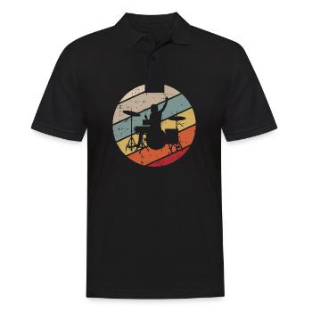 Batterie rétro - Polo Homme - noir - Devant - Kai (181cm)