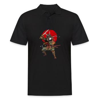 Guerrier Samouraï Démon Oni - Polo Homme - noir - Devant - Kai (181cm)