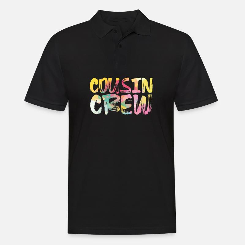 Cousin Crew - Männer Poloshirt - Schwarz
