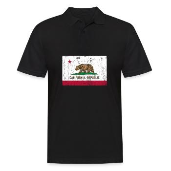 California Republic Summer Sun Palms Beach Cali - Men's Polo Shirt - black - Front - Kai (181cm)