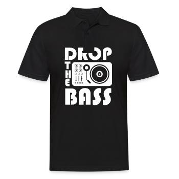 Drop the Bass Drum and Bass DJ Music - Men's Polo Shirt - black - Front - Kai (181cm)