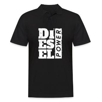 Diesel Power Rolling Coal - Männer Poloshirt - Schwarz - Vorne - Kai (181cm)