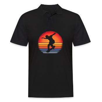 Skateboarding Skateboard Skateboarder Vintage - Polo Homme - noir - Devant - Kai (181cm)
