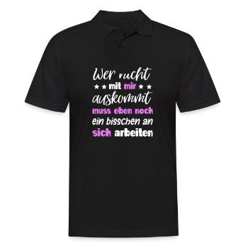 Lustiger Spruch Frauen Mädchen Damen Geschenk - Männer Poloshirt - Schwarz - Vorne - Kai (181cm)