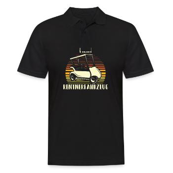 Mein Rentnerfahrzeug Golf Caddy Golfplatz Rente - Männer Poloshirt - Schwarz - Vorne - Kai (181cm)