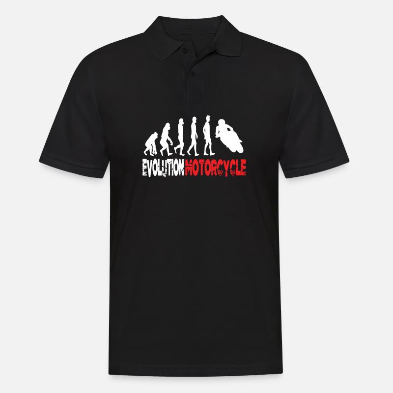 Evolution Motorcycle - Men's Polo Shirt - black
