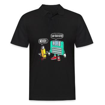 Retro It Nerd Je suis YOur Père Stockage de chemise - Polo Homme - noir - Devant - Kai (181cm)