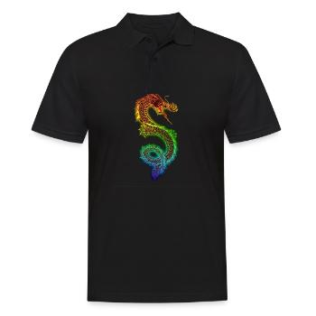 Dragon chinois - Polo Homme - noir - Devant - Kai (181cm)