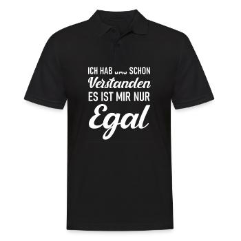 Ich hab das schon verstanden - Männer Poloshirt - Schwarz - Vorne - Kai (181cm)