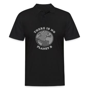 Nachhaltigkeit - Männer Poloshirt - Schwarz - Vorne - Kai (181cm)
