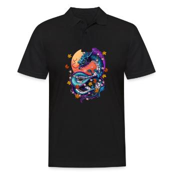 Vaporwave Japanese Dragon - Men's Polo Shirt - black - Front - Kai (181cm)