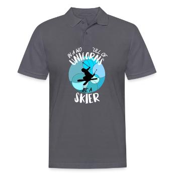 Ski ski Skieurs Vacances au ski - Polo Homme - charbon - Devant - Nico (186cm)