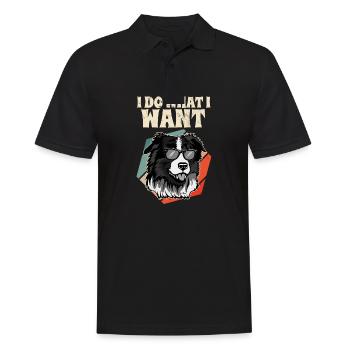 I Do What I Want Miniature American Shepherd - Männer Poloshirt - Schwarz - Vorne - Kai (181cm)