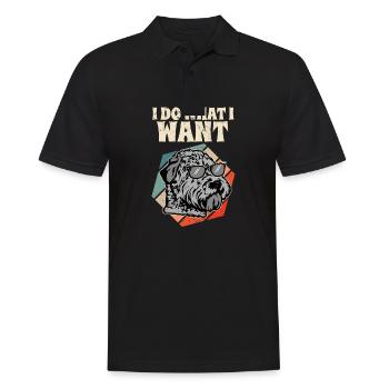Je fais ce que je veux Retro Soft-Coated Wheaten Terrier - Polo Homme - noir - Devant - Kai (181cm)