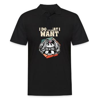 I Do What I Want Shih Tzu Vintage I Dog Lover - Männer Poloshirt - Schwarz - Vorne - Kai (181cm)