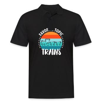 Train Railway Railway Trains Train drivers - Men's Polo Shirt - black - Front - Kai (181cm)