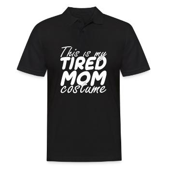 This Is My Tired Mom Costume - Men's Polo Shirt - black - Front - Kai (181cm)