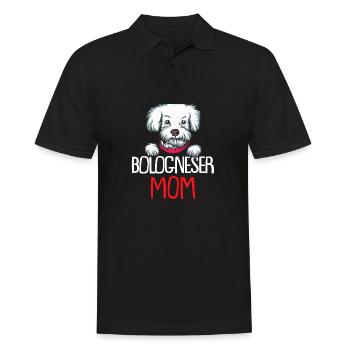 Chiens bolognais Papa Chien Maman | Bolognaise - Polo Homme - noir - Devant - Kai (181cm)