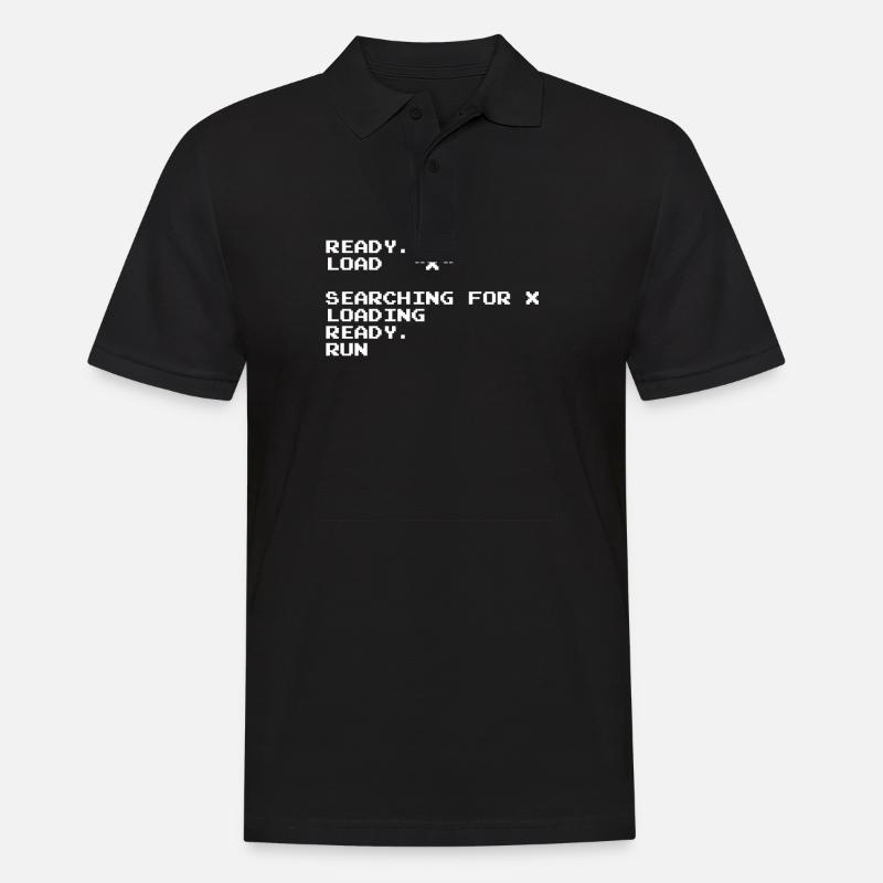 C64 Loading Screen Retro Vintage - Männer Poloshirt - Schwarz