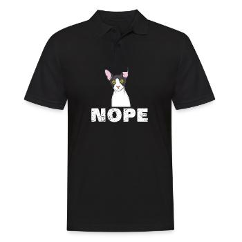 Katzen Spruch Cornish Rex Katze - Männer Poloshirt - Schwarz - Vorne - Kai (181cm)