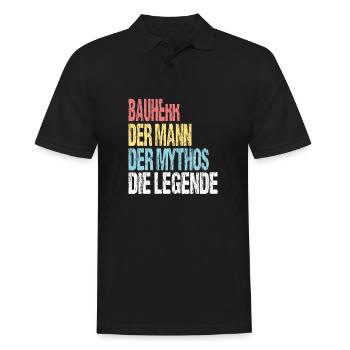Constructeur L’Homme Le Mythe La Légende - Polo Homme - noir - Devant - Kai (181cm)