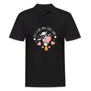Landwirt Bauer Stall Kühe | Kuh - Männer Poloshirt - Schwarz - Vorne - Kai (181cm)
