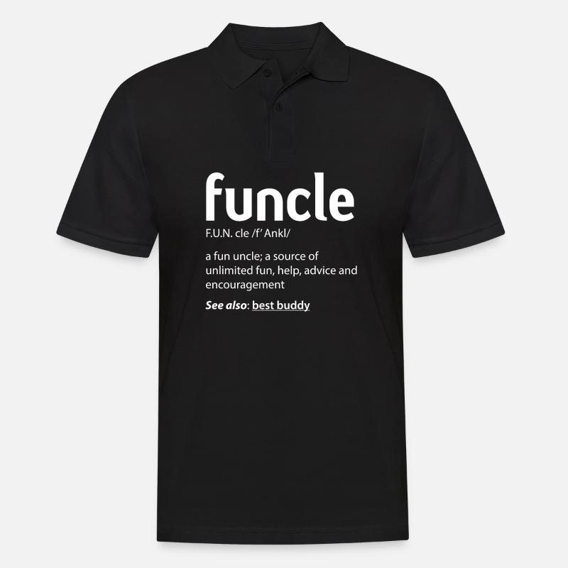 Herren Cool funcle Definition Spaß onkel - Männer Poloshirt - Schwarz