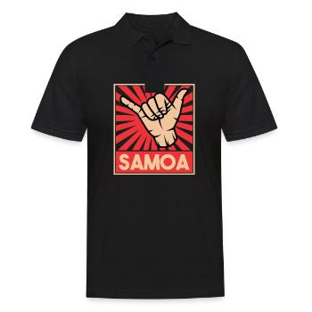 Shaka Samoa | Samoan Pride Samoan Love Samoa Gear - Men's Polo Shirt - black - Front - Kai (181cm)